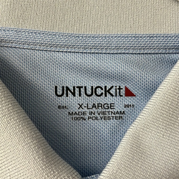 UNTUCKit baby blue Men’s polo shirt - Picture 3 of 10